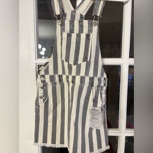 Zara Kids Striped Overall Dress